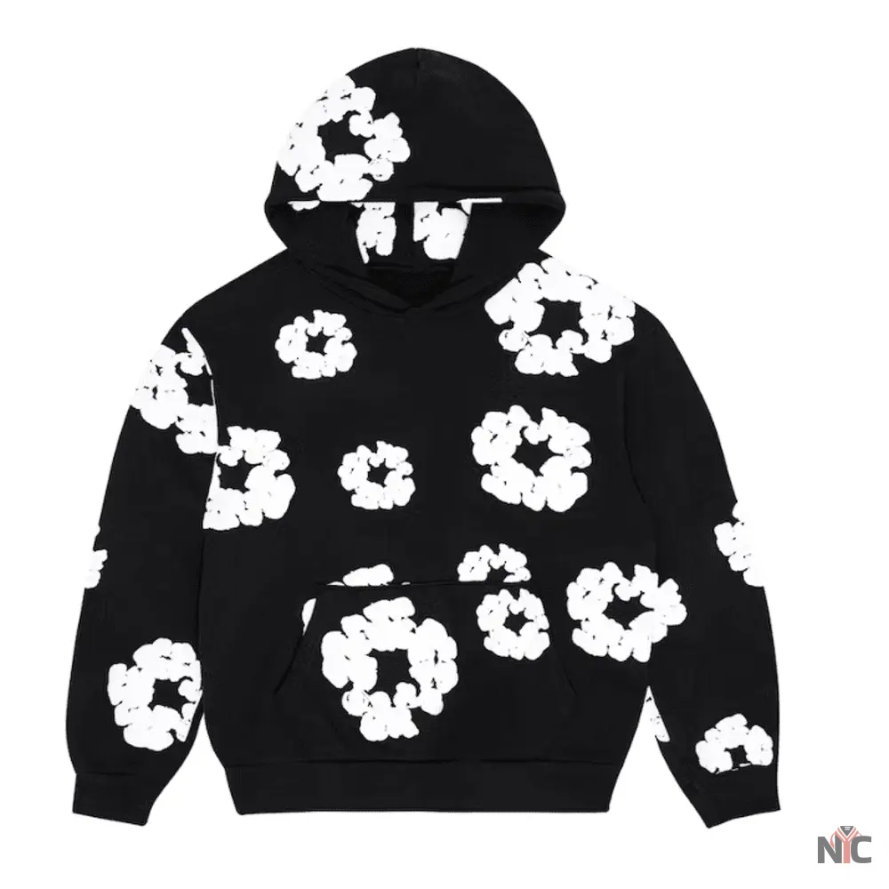 Denim Tears The Cottonwreath Black Sweatshirt - Clanton Jacket