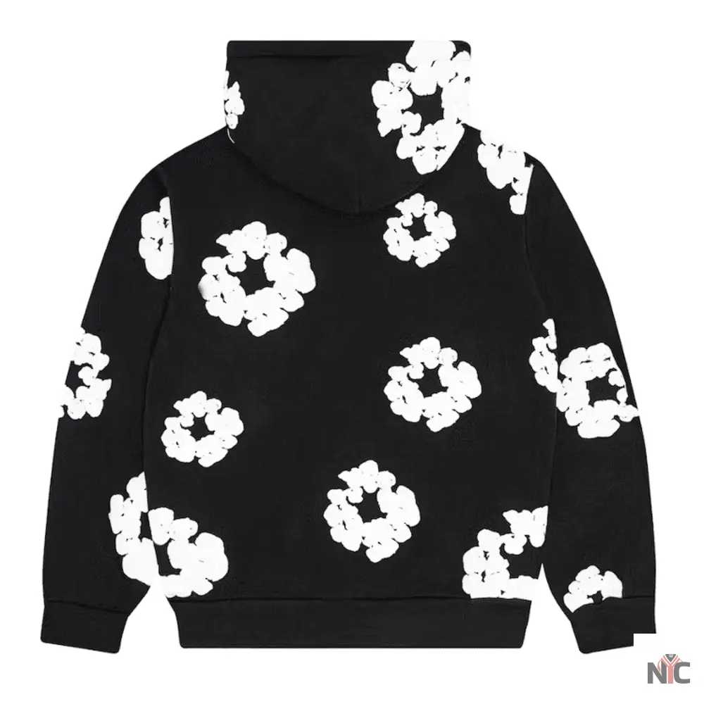 Denim Tears The Cottonwreath Black Sweatshirt - Clanton Jacket