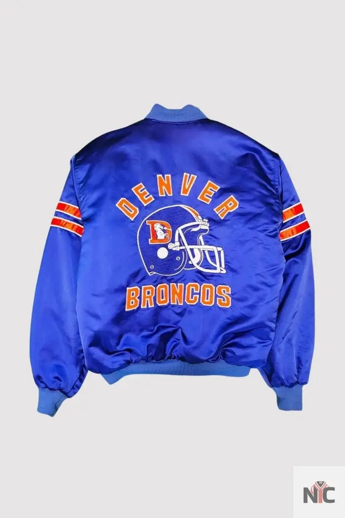 Denver Broncos 80’s Royal Blue Varsity Jacket Clanton Jacket