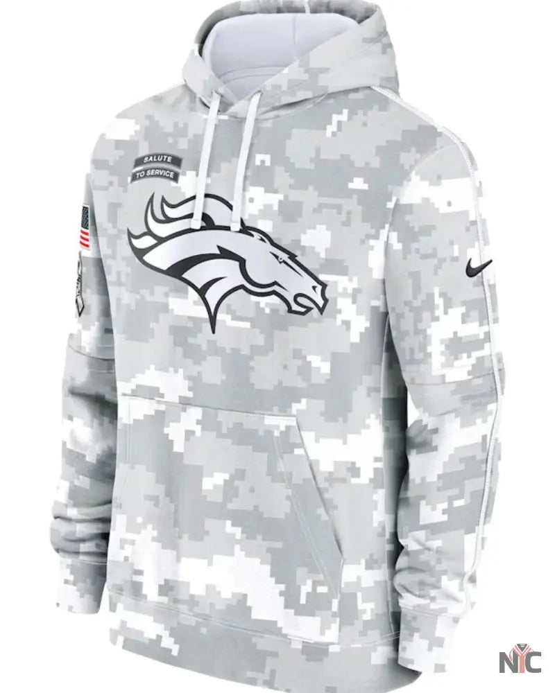 Denver Broncos Salute To Service Camo 2024 Hoodie Clanton Jacket