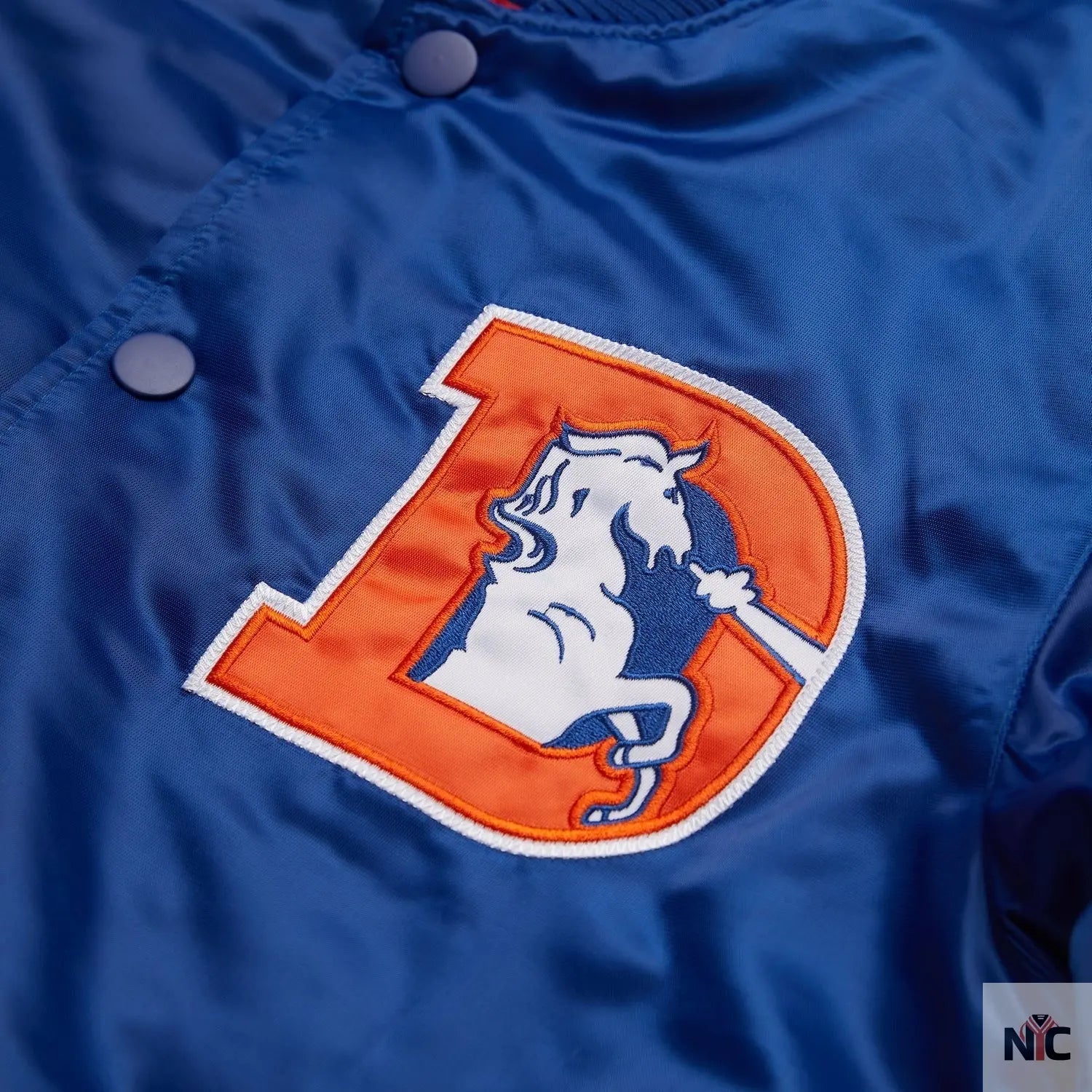 Denver Broncos Satin Varsity Jacket Clanton Jacket