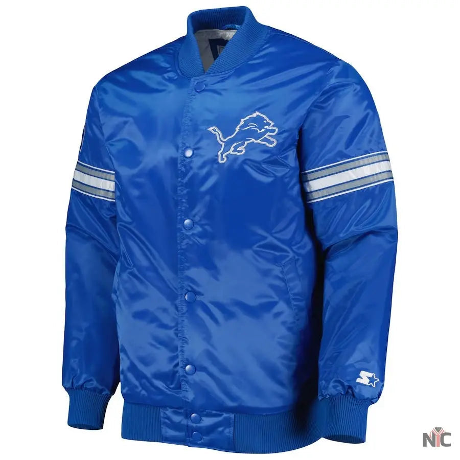 Detroit Lions Starter The Pick and Roll Full-Snap Jacket Clanton Jacket