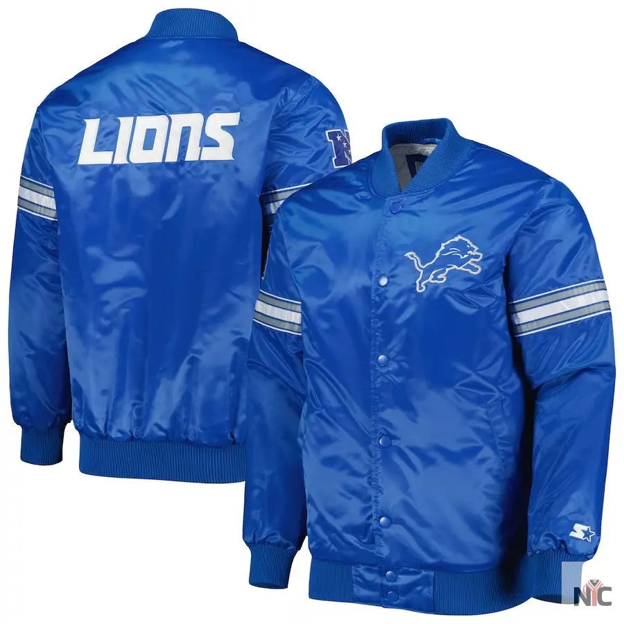 Detroit Lions Starter The Pick and Roll Full-Snap Jacket Clanton Jacket