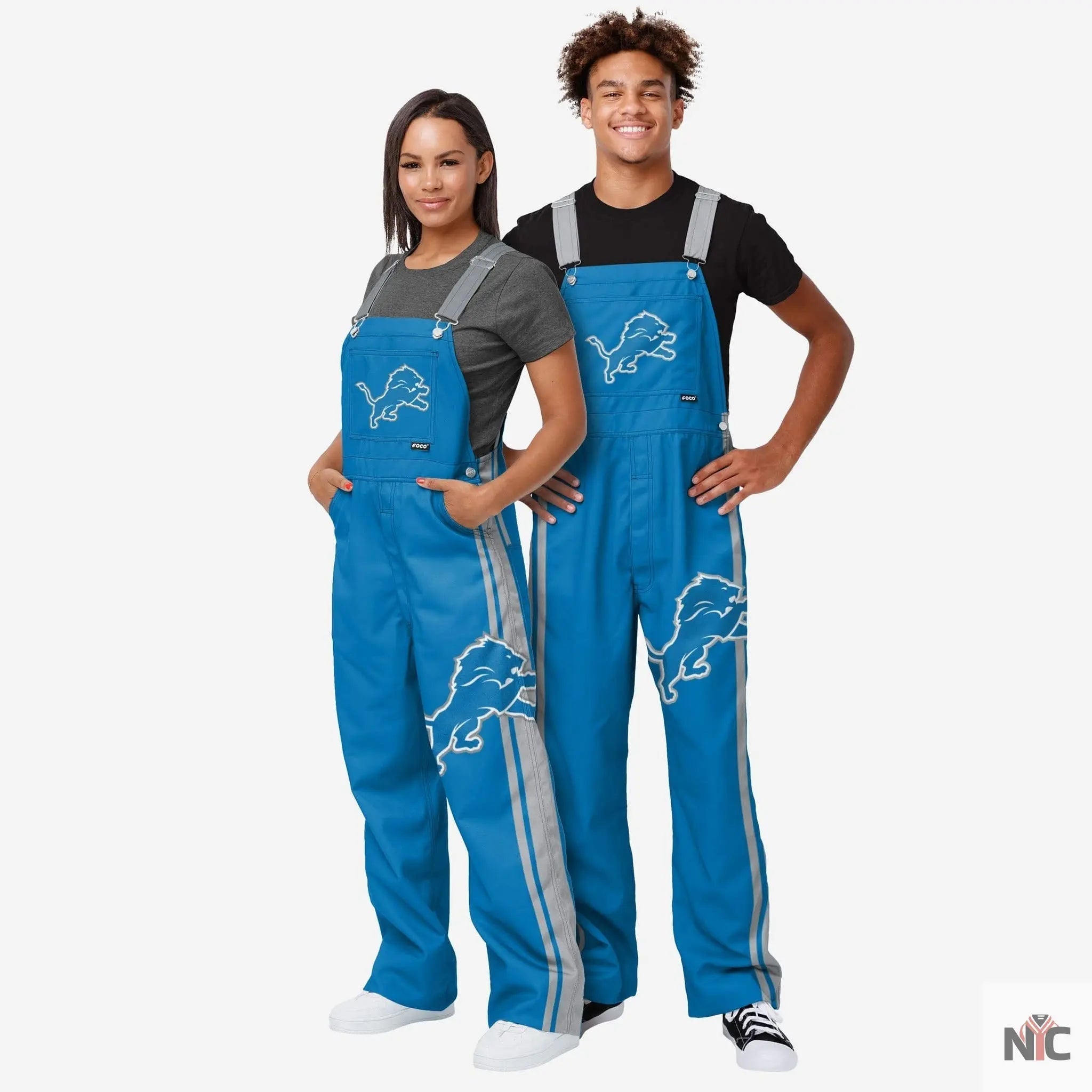 Detroit Lions Team Stripe Bib Overalls Clanton Jacket