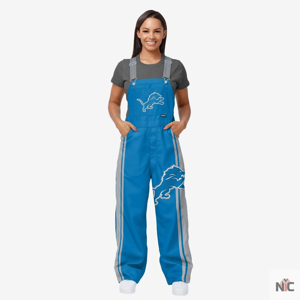 Detroit Lions Team Stripe Bib Overalls Clanton Jacket