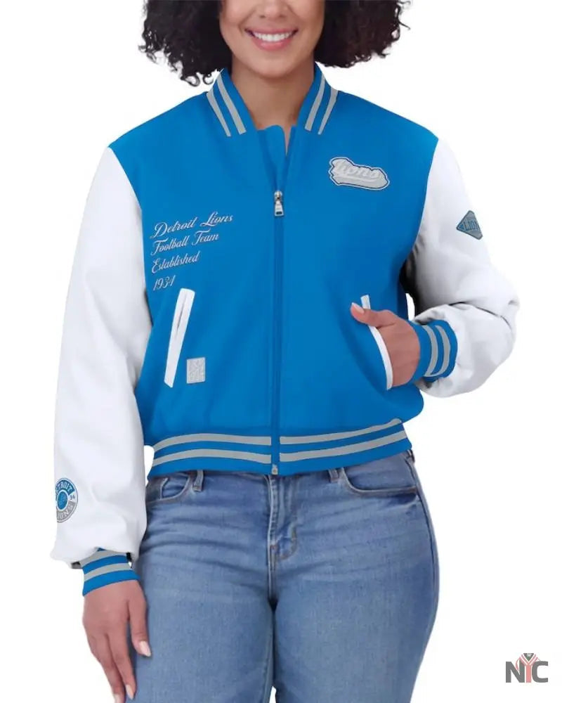 Detroit Lions Women’s Varsity Full-Zip Jacket Clanton Jacket