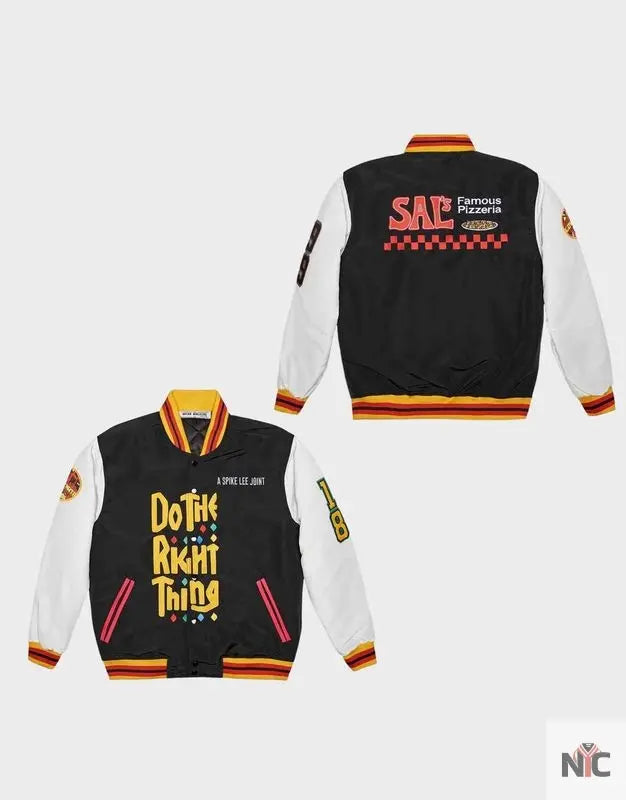 Do the Right Thing Black Varsity Jacket Clanton Jacket