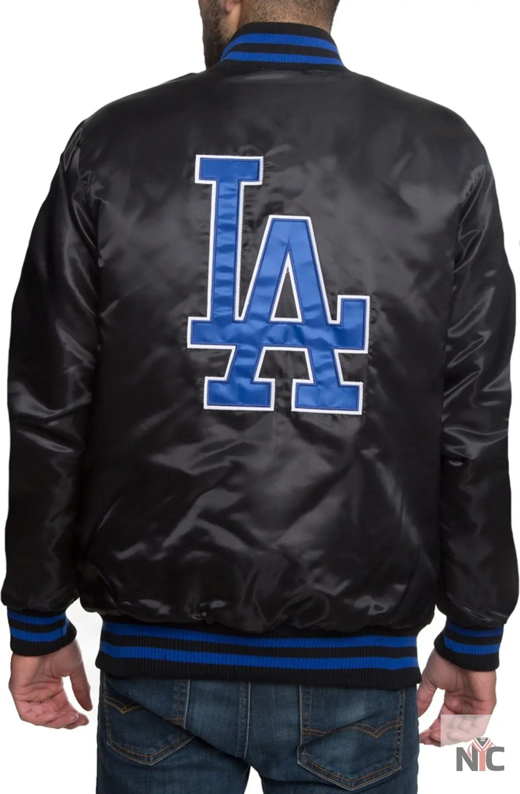 Dodgers Black Satin Jacket Clanton Jacket