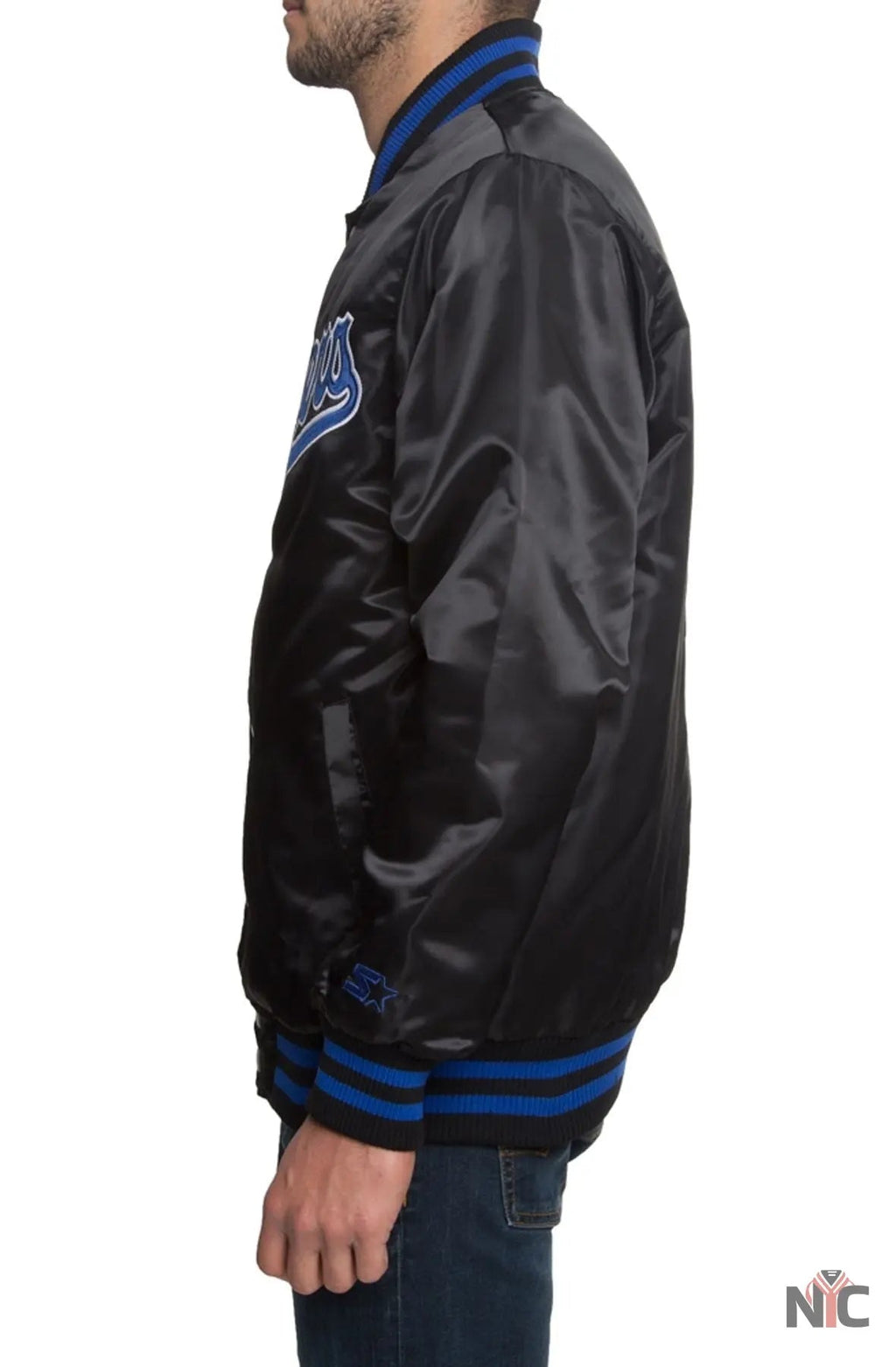 Dodgers Black Satin Jacket Clanton Jacket