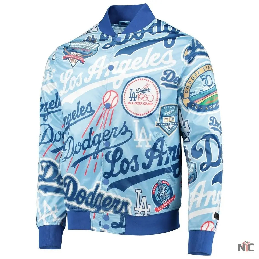 Dodgers Pro Standard Royal Allover Varsity Jacket Clanton Jacket