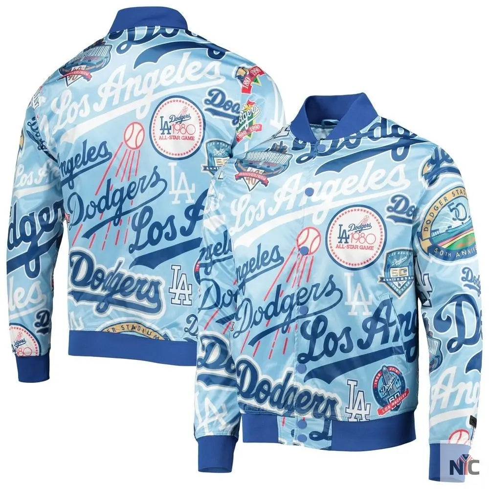 Dodgers Pro Standard Royal Allover Varsity Jacket Clanton Jacket