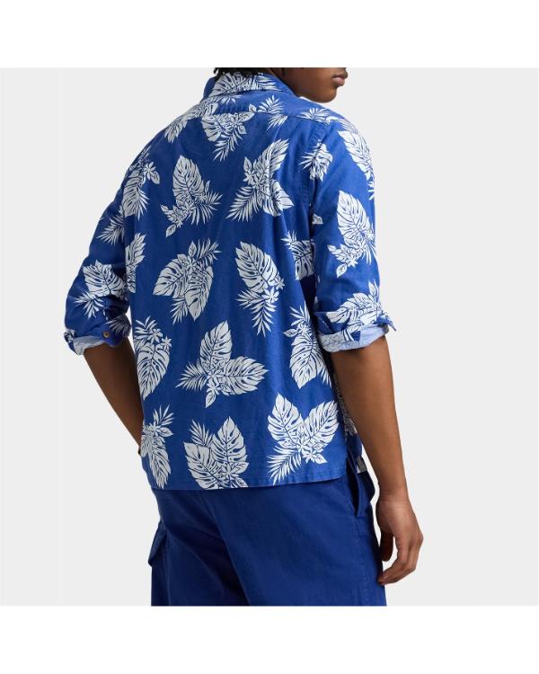 Domingão 2025 João Baião Tropical Print Blue Shirt
