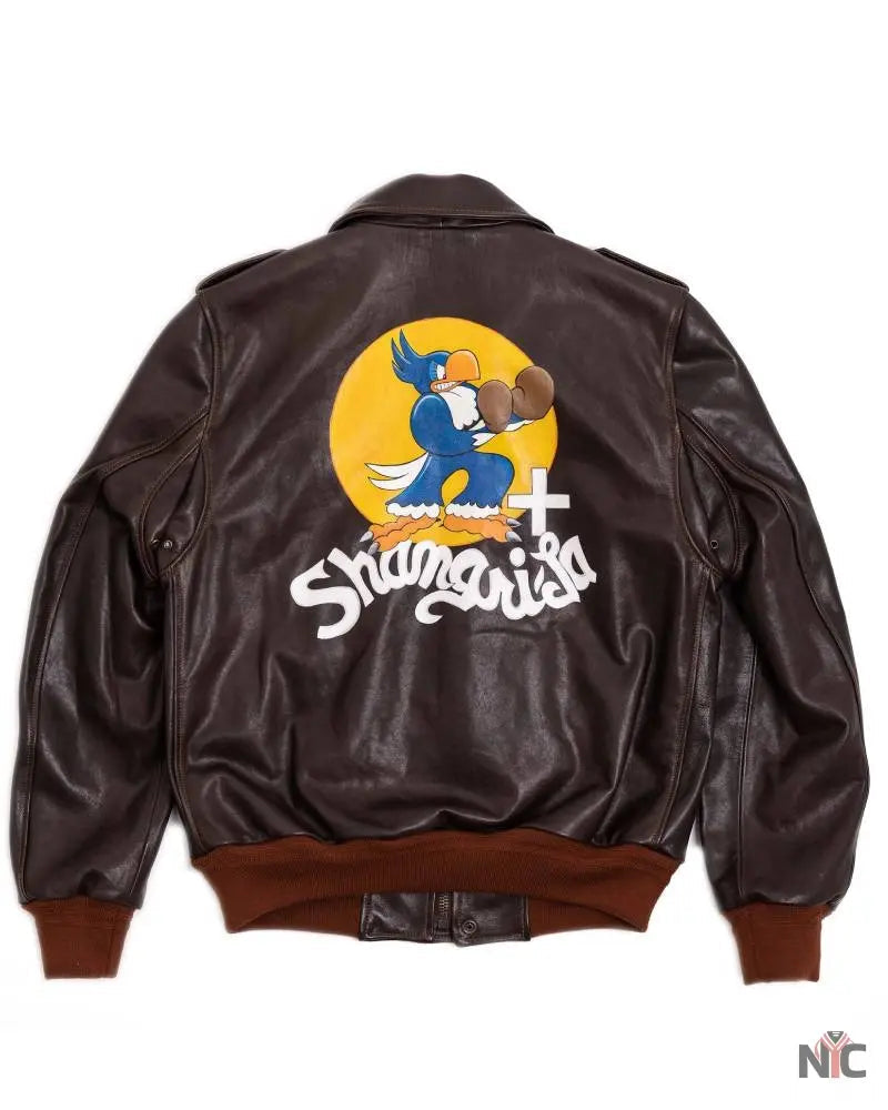 “Don Gentile” A-2 Hand Painted Testa di Moro Flight Jacket Clanton Jacket