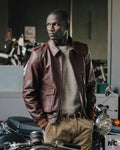“Don Gentile” A-2 Seal Brown Flight Jacket Clanton Jacket