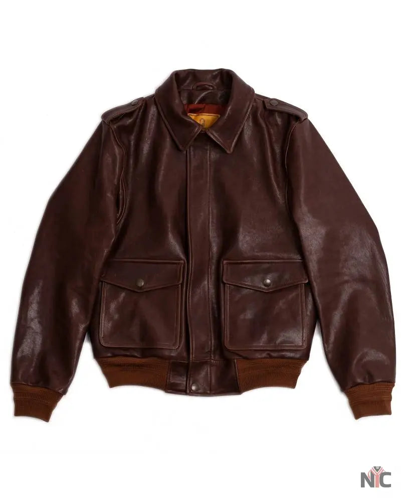“Don Gentile” A-2 Seal Brown Flight Jacket Clanton Jacket