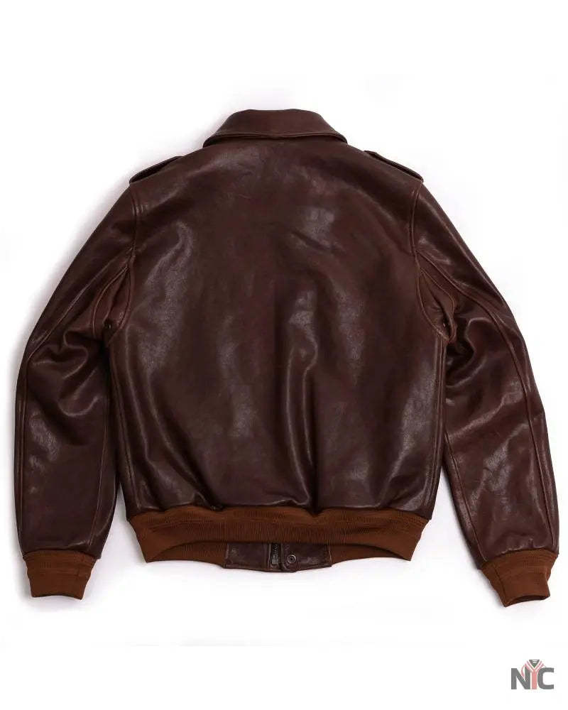 “Don Gentile” A-2 Seal Brown Flight Jacket Clanton Jacket