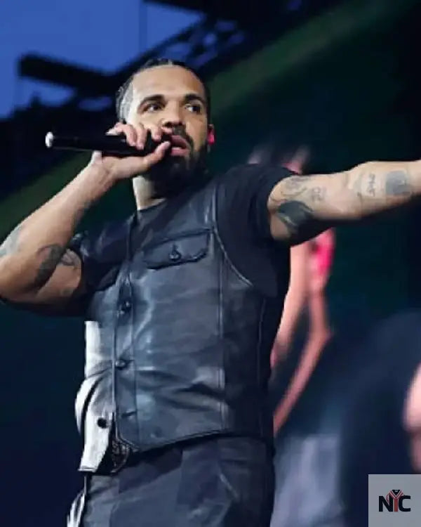 Drake Wireless Festival 2025 Black Vest Clanton Jacket