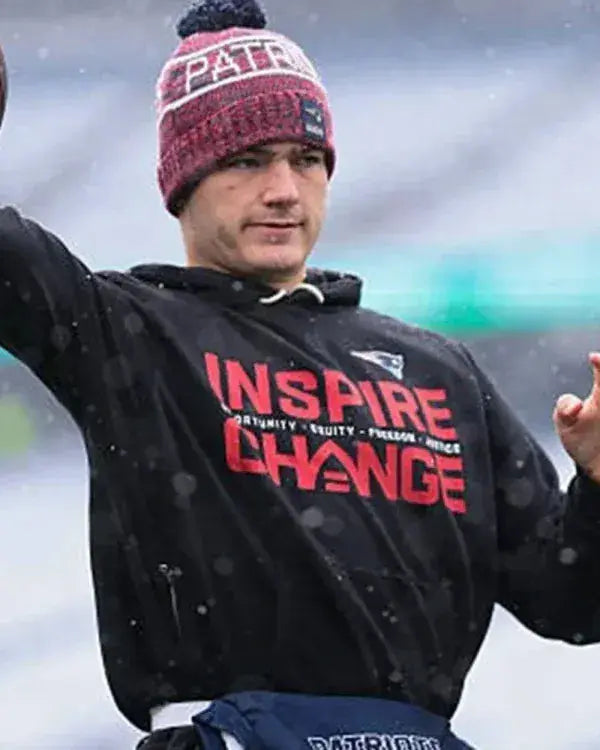 Drake Maye Patriots 2025 Inspire Change Hoodie