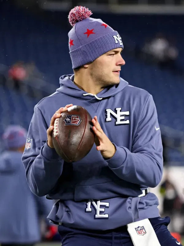 Drake Maye Patriots Rivalries Sideline Hoodie