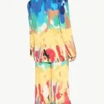 Drew Barrymore Show Amirah Kassem Rainbow Print Suit