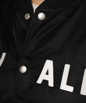 “Dry Alls” Black Stadium Jacket – Embroidered Tiger