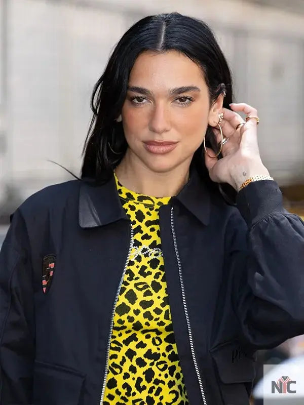 Dua Lipa Monaco Grand Prix Bomber Jacket Clanton Jacket