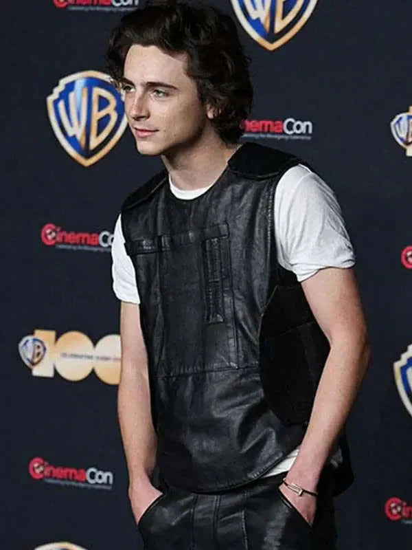 Dune 2 Timothée Chalamet Leather Vest Clanton Jacket