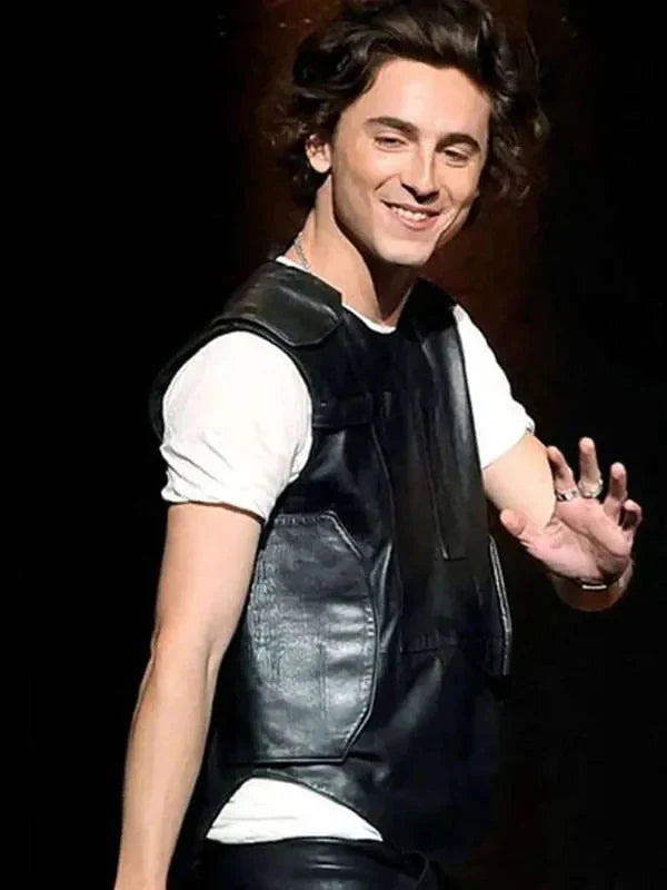 Dune 2 Timothée Chalamet Leather Vest Clanton Jacket