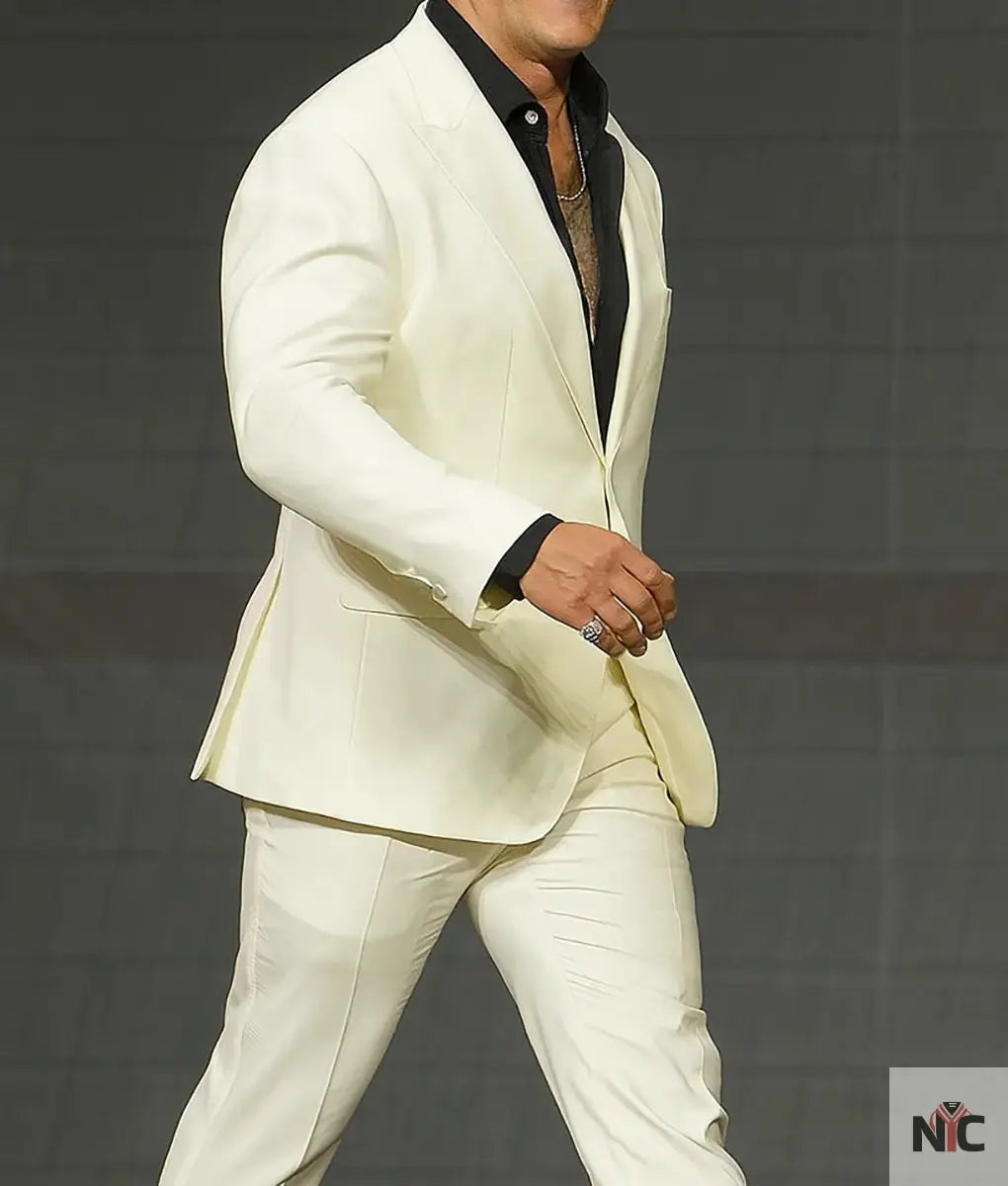 Dwayne Johnson Off White Blazer Clanton Jacket