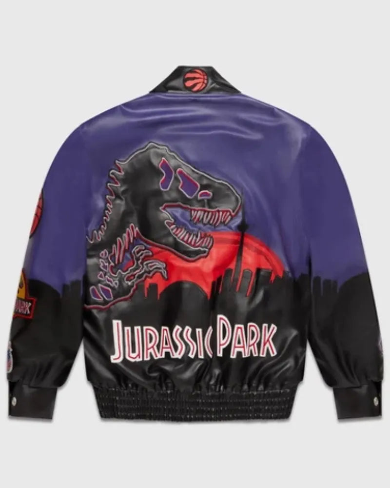 EXTREMELY RARE OVO JURASSIC PARK TORONTO RAPTORS VARSITY JACKET JEFF HAMILTON XL