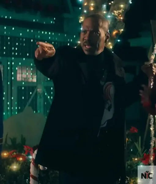 Eddie Murphy Candy Cane Lane Black Peacoat Clanton Jacket