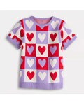 Electric Bloom S01 J’Adore Elizabeth Checkered Hearts Sweater