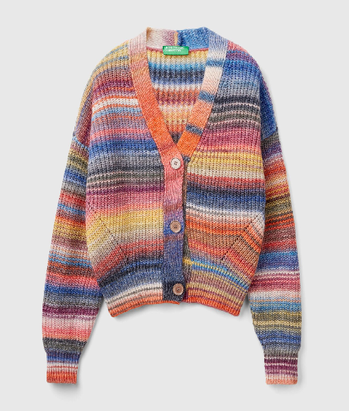 Off Campus S01 Ella Bright Multicolor Cardigan USA Jackets