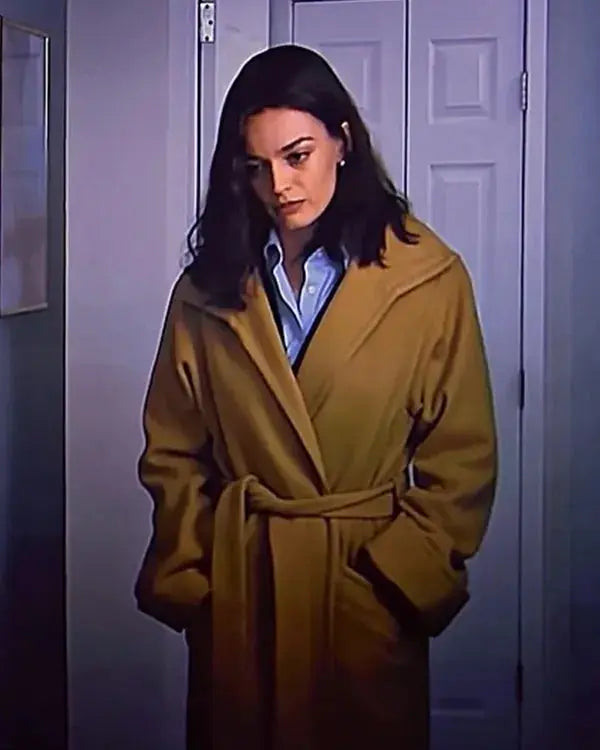 Ella McCay 2025 Emma Mackey Brown Coat