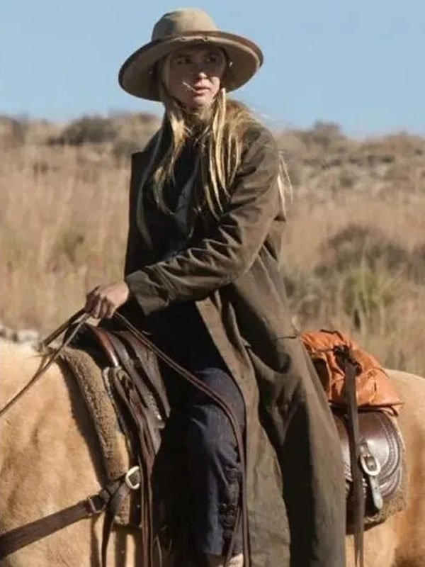 Elsa Dutton Yellowstone 1883 Wool Trench Coat Clanton Jacket