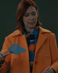 Elsbeth S03 Carrie Preston Orange Trapeze Swing Coat