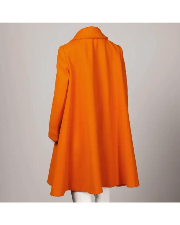 Elsbeth S03 Carrie Preston Orange Trapeze Swing Coat