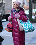 Elsbeth Carrie Preston Purple Long Coat