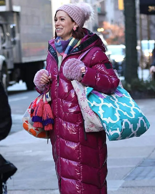 Elsbeth Carrie Preston Purple Long Coat