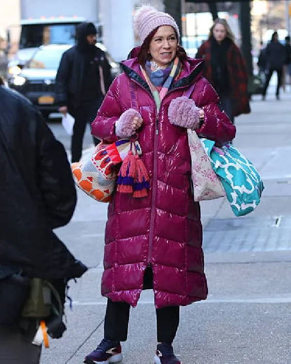 Elsbeth Carrie Preston Purple Long Coat
