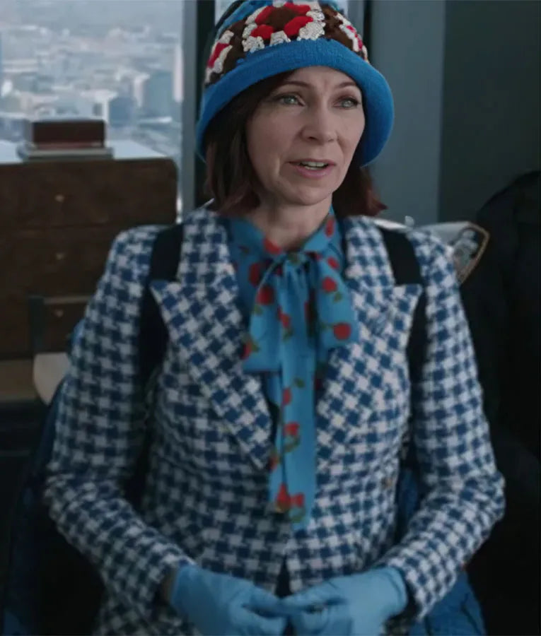 Elsbeth S02 Carrie Preston Blue Houndstooth Blazer