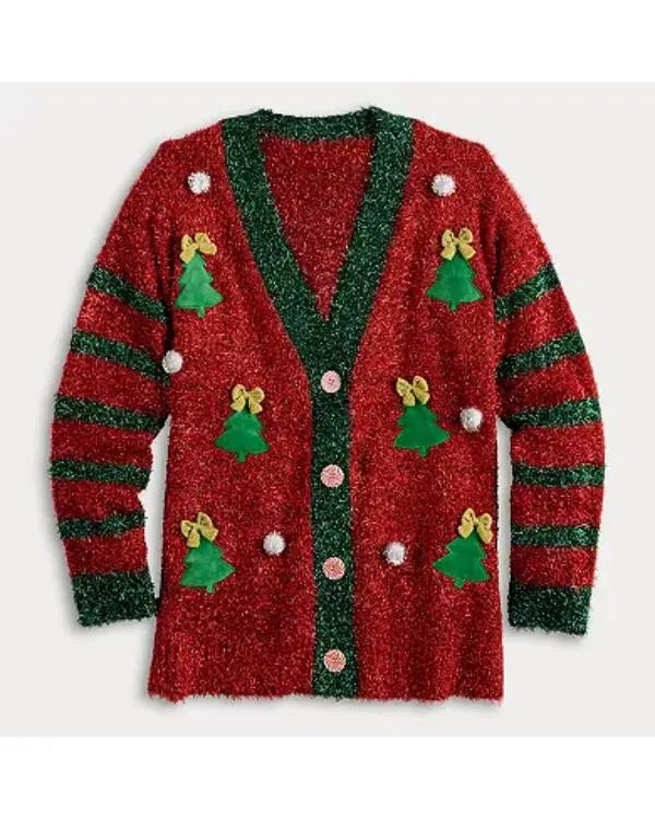 Elsbeth S03 Carrie Preston Christmas Holiday Cardigan