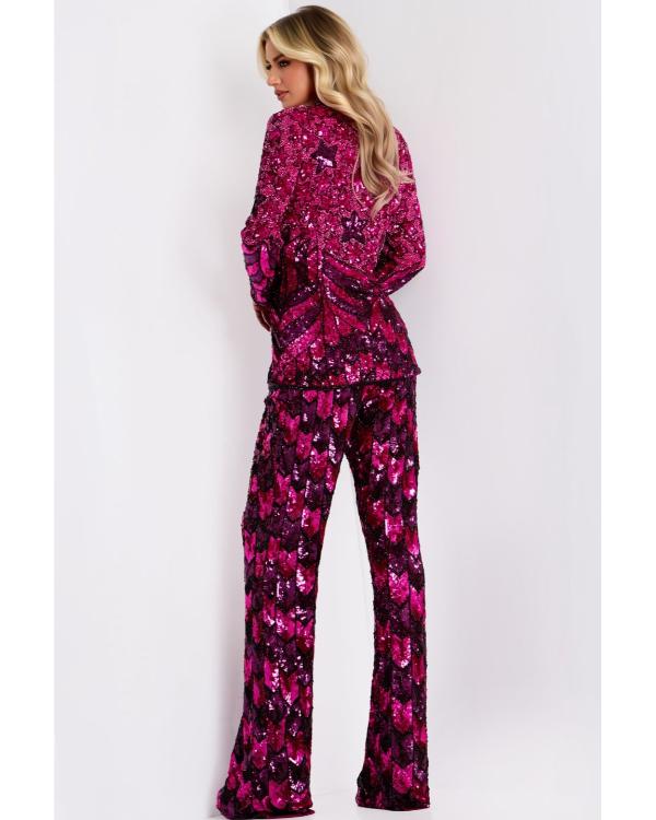 Elsbeth S03 Patti LuPone Pink Sequin Embellished Jumpsuit WorthVee