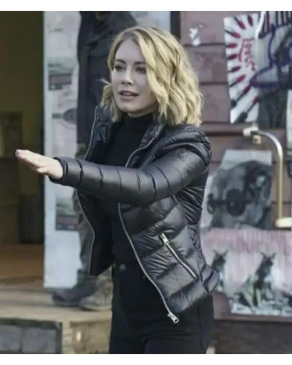 Peacemaker Jennifer Holland Black Puffer Jacket Clanton Jacket