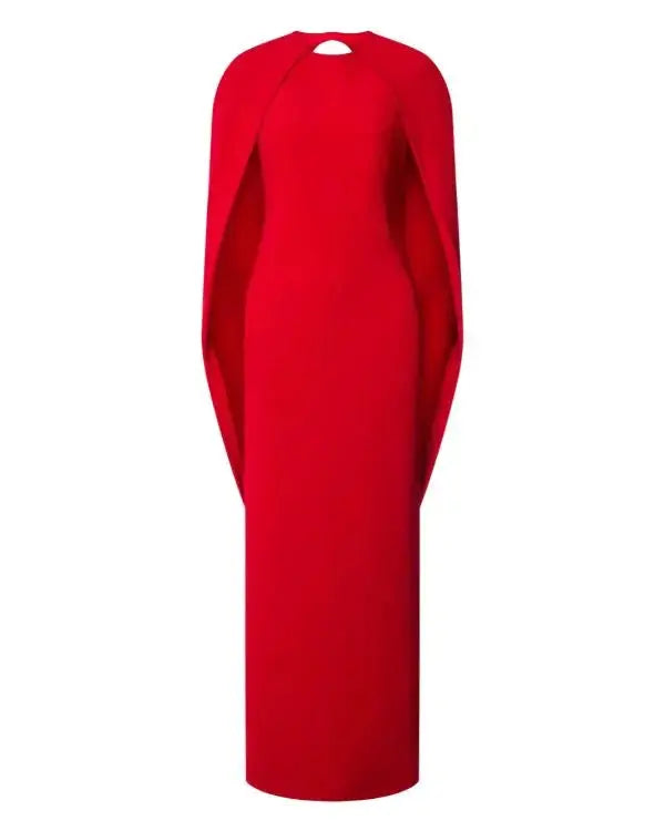Emily In Paris S05 Philippine Leroy-Beaulieu Red Crepe Dress