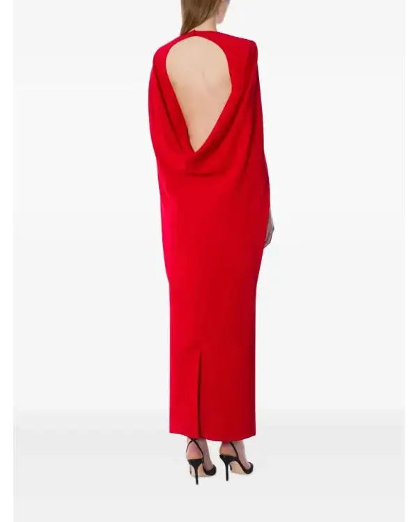 Emily In Paris S05 Philippine Leroy-Beaulieu Red Crepe Dress