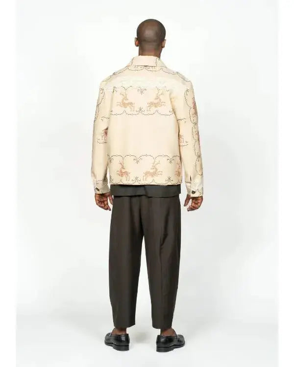 Emily In Paris S05 Samuel Arnold Beige Embroidered Jacket