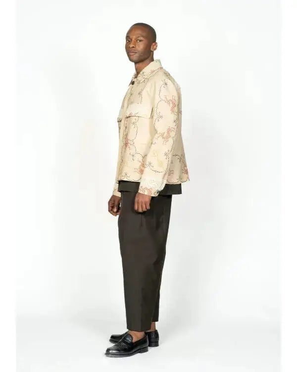 Emily In Paris S05 Samuel Arnold Beige Embroidered Jacket