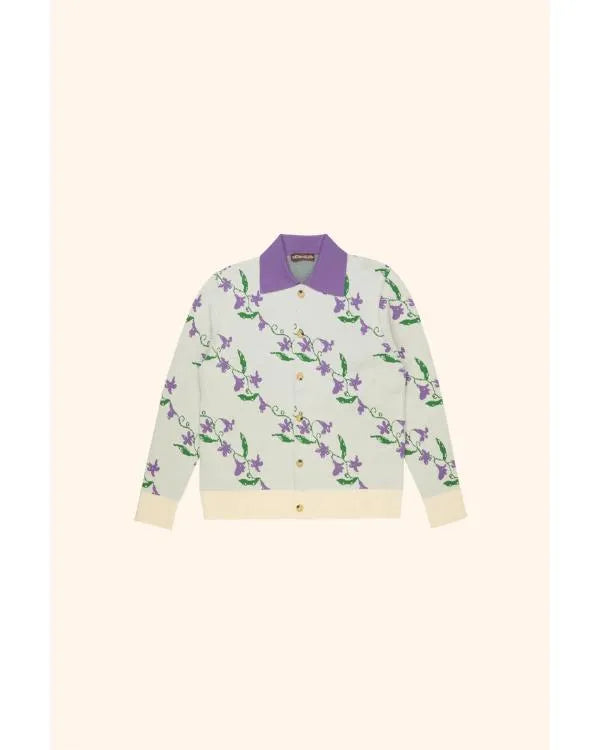 Emily In Paris S05 Samuel Arnold Purple Floral Cardigan