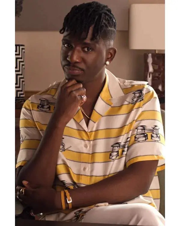 Emily In Paris S05 Samuel Arnold Yellow Striped Shirt